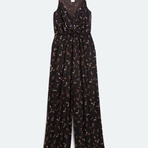 Kaileigh Black Floral Jumpsuit